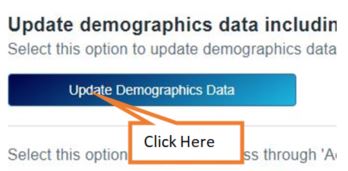 click on update demographics data