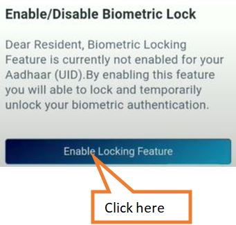 click on Enable locking feature