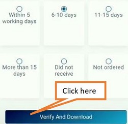 click on verify and download