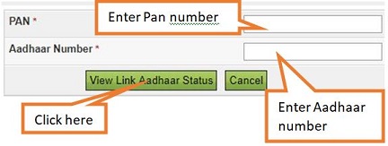 enter Aadhaar and PAN number