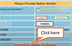 click on proceed for Aadhaar verification