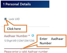 enter Aadhaar number