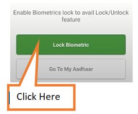 tap on Lock Biometric