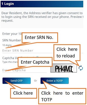 enter SRN number